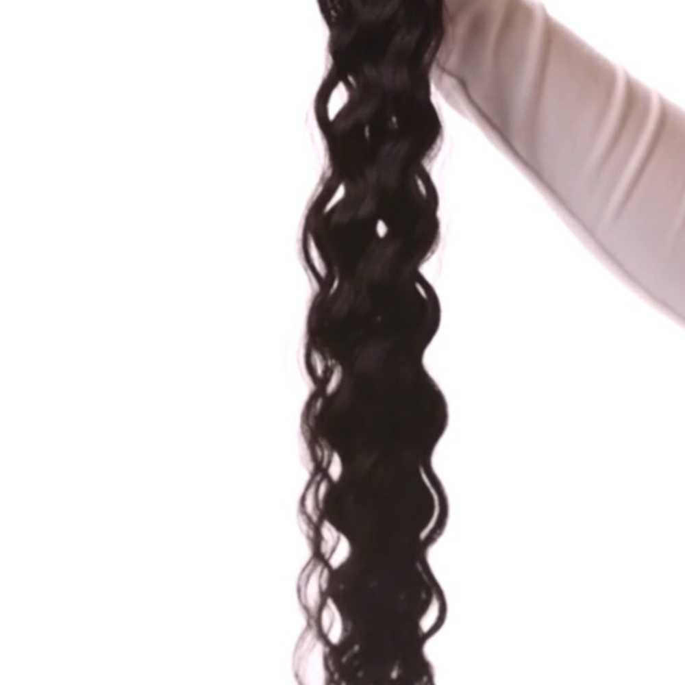 19” Tape in Black human hair extensions 24g curly 2b 2c remy 20pc.donna bella